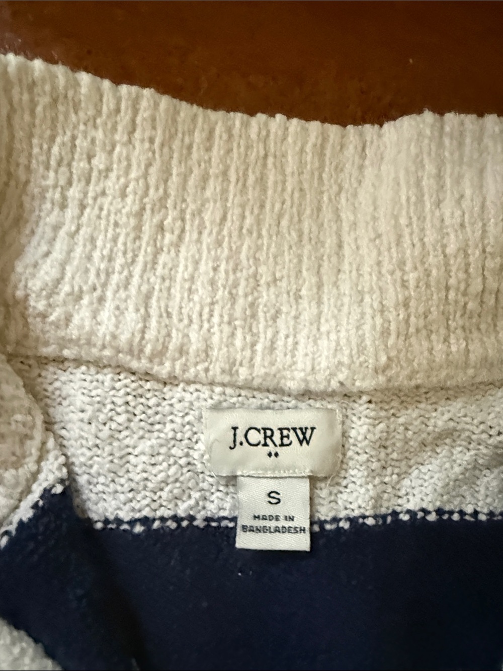 J. Crew Striped Cowl-Neck Sweater in Navy and Ivory - Picture 3 of 5